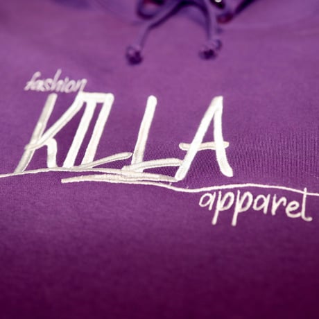 STYLISH LOGO HOODIE PURPLE