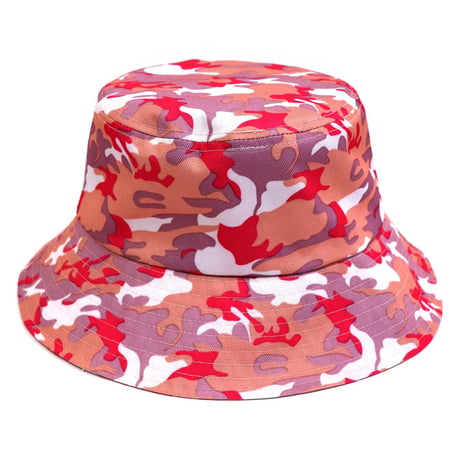 NEW RUBBER BOX LOGO BUCKET HAT  PINK CAMO
