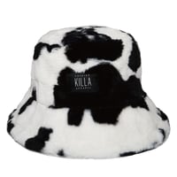KILLA BOY FUR BUCKET HAT  WHITE