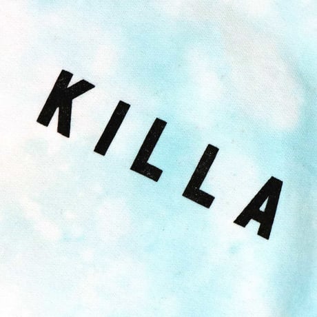 NEW ESSENTIAL BOX LOGO HOODIE TIE-DYE LIGHT BLUE