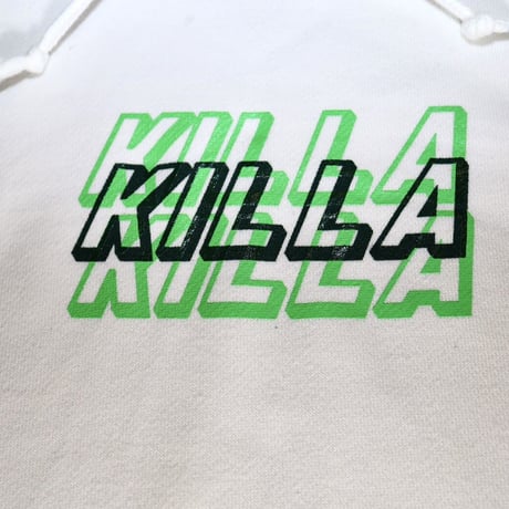 TRIPLE LOGO HOODIE WHITE×LIME