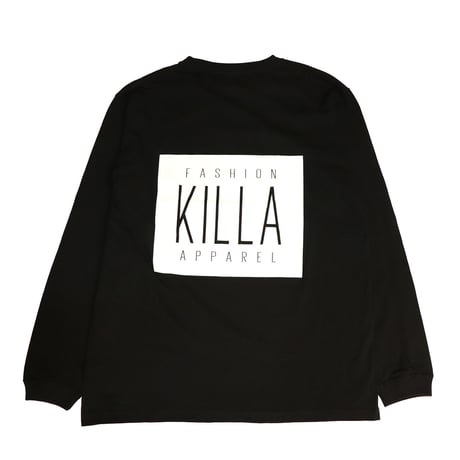 NEW ESSENTIAL BOX LOGO L/S TEE BLACK/WHITE