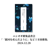 【参加チケット】ニシオギ歌集読書会『「銀河を産んだように」などⅠⅡⅢ歌集』2024.12.28