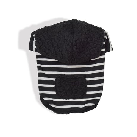 ユニセックス！黒白ボーダーのボアパーカー（2色展開）