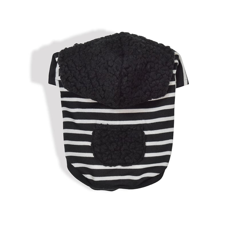 ユニセックス！黒白ボーダーのボアパーカー（2色展開） | フレンチ