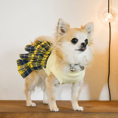 チアガール！チェックＳＫタンク／小型犬〜フレブル極小サイズ