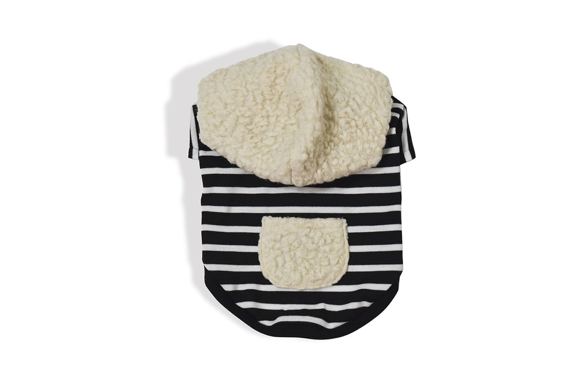 ユニセックス！黒白ボーダーのボアパーカー（2色展開） | フレンチ