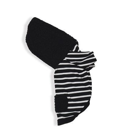 ユニセックス！黒白ボーダーのボアパーカー（2色展開）