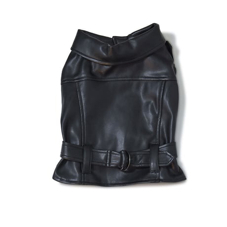 重ね着でオシャレ度UP! シンプルノースリーブECOレザーJK