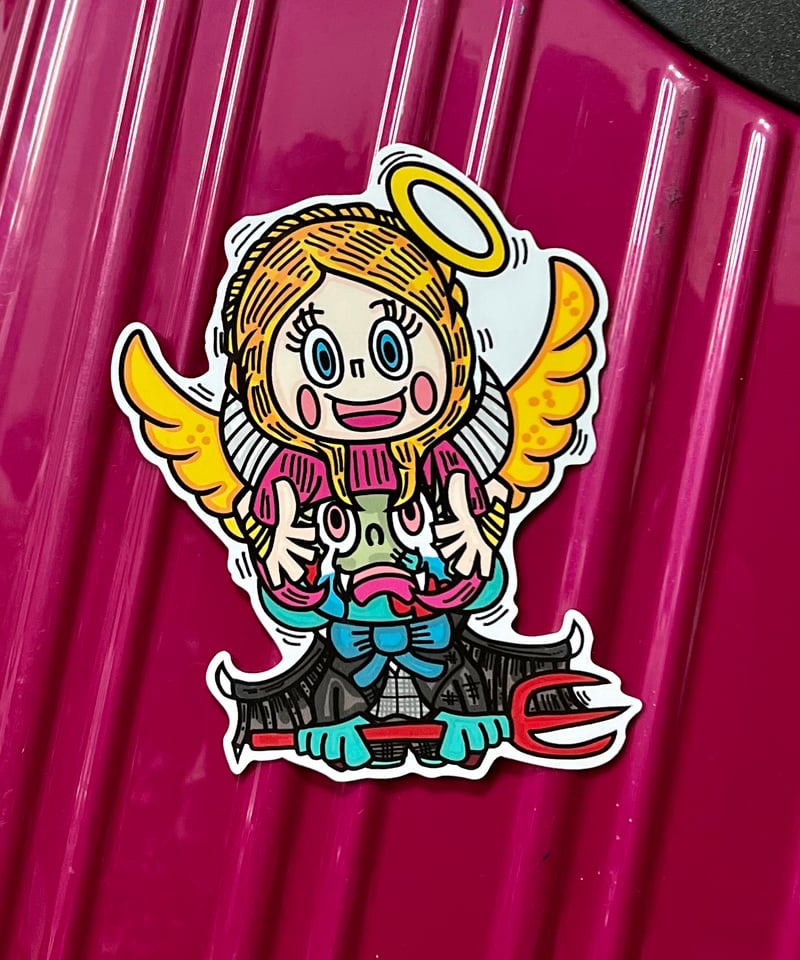 天使と悪魔(大) オリジナルステッカー | BLASTER MATSUSHITA ARTWOR