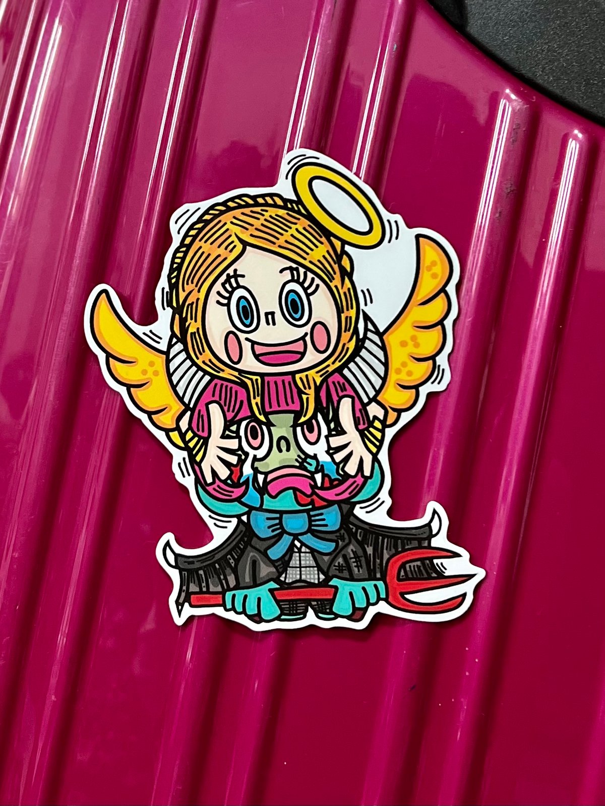 天使と悪魔(大) オリジナルステッカー | BLASTER MATSUSHITA ARTWOR