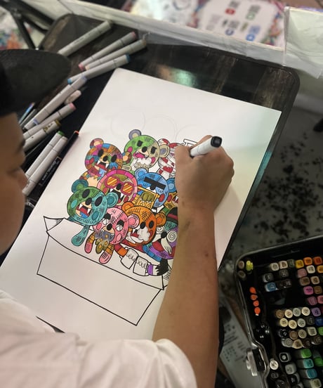 イラストレーション作品「熊野ツギヲ イラストレーション」 B3サイズ 原画