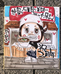 額縁なし「めっさファンキーな似顔絵」色紙サイズ