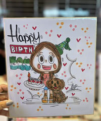 似顔絵「誕生日用」色紙