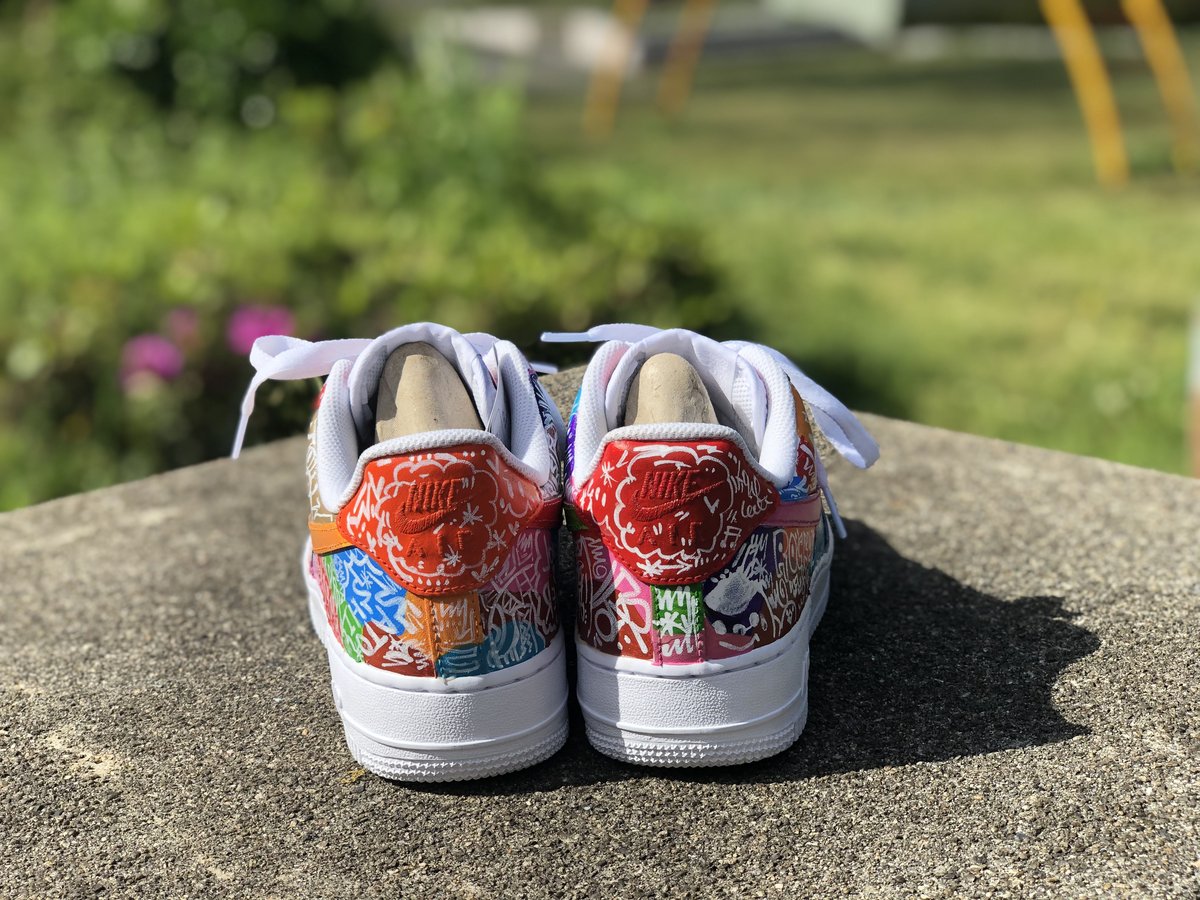 Junn NIKE エアフォースワン 和柄ペイントカスタム 27cm AIR Force1✖️和柄 #カスタムスニーカー #スニーカーしか勝たん