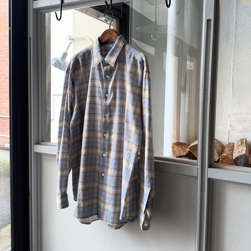 AURALEE AIRY WOOL CHECK SHIRTサイズ0 S AURALEE AIRY WOOL CHECK SHIRT | Less Higashikawa