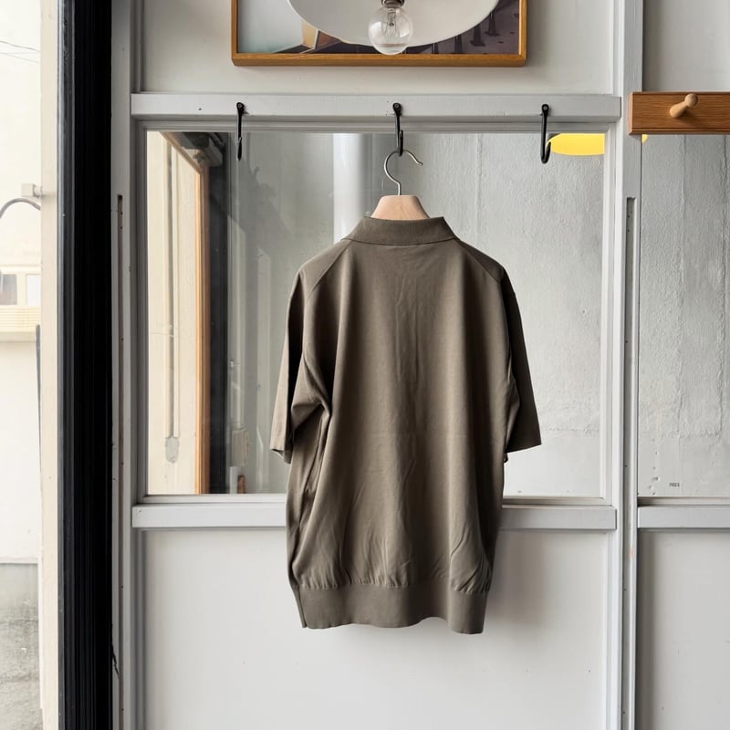 AURALEE GIZA HIGH GAUGE KNIT POLO | Less Higas