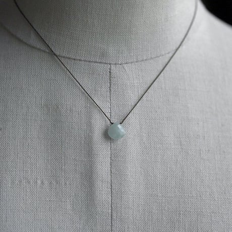 Margaret Solow 　 Faceted  Opaque Aquamarine Necklace