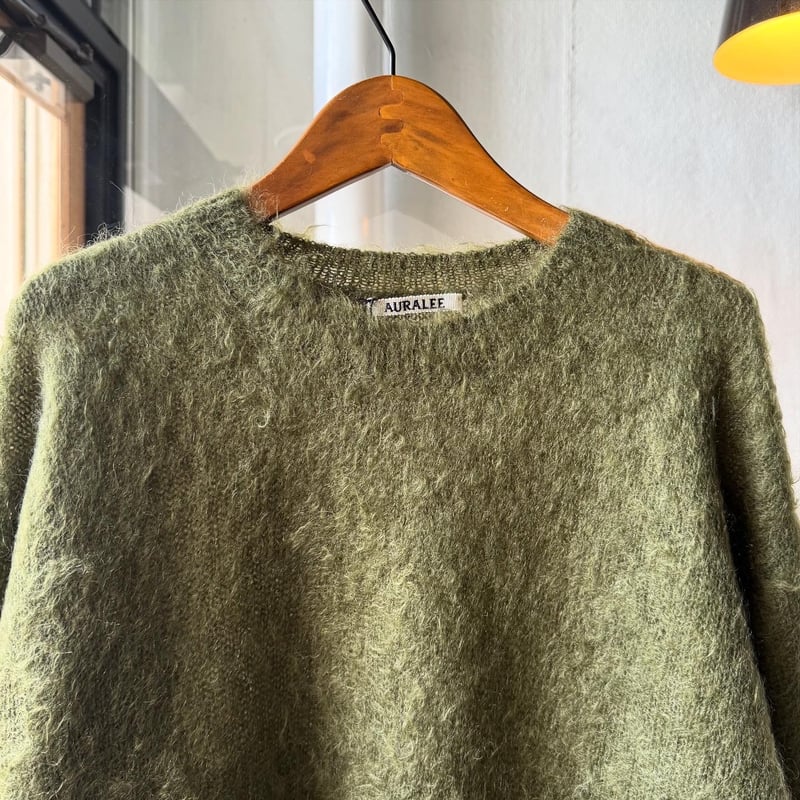 AURALEE BRUSHED SUPER KID MOHAIR KNIT P/O | Les