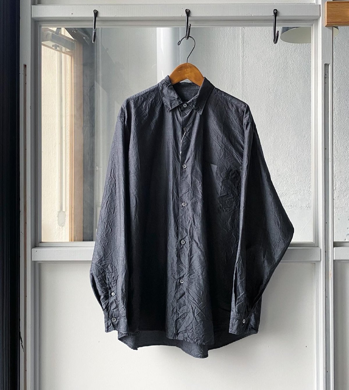 Comoli 杢シルクシャツ　サイズ3 COMOLI 杢シルクシャツ