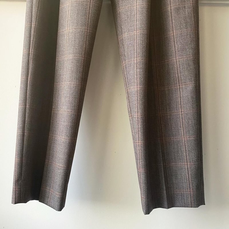 AURALEE BLUEFACED WOOL CHECK WIDE SLACKS A2 AURALEE BLUEFACED WOOL CHECK WIDE SLACKS A2
