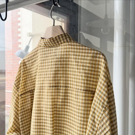 AURALEE　AIRY LIGHT COTTON CHECK BIG SHIRT