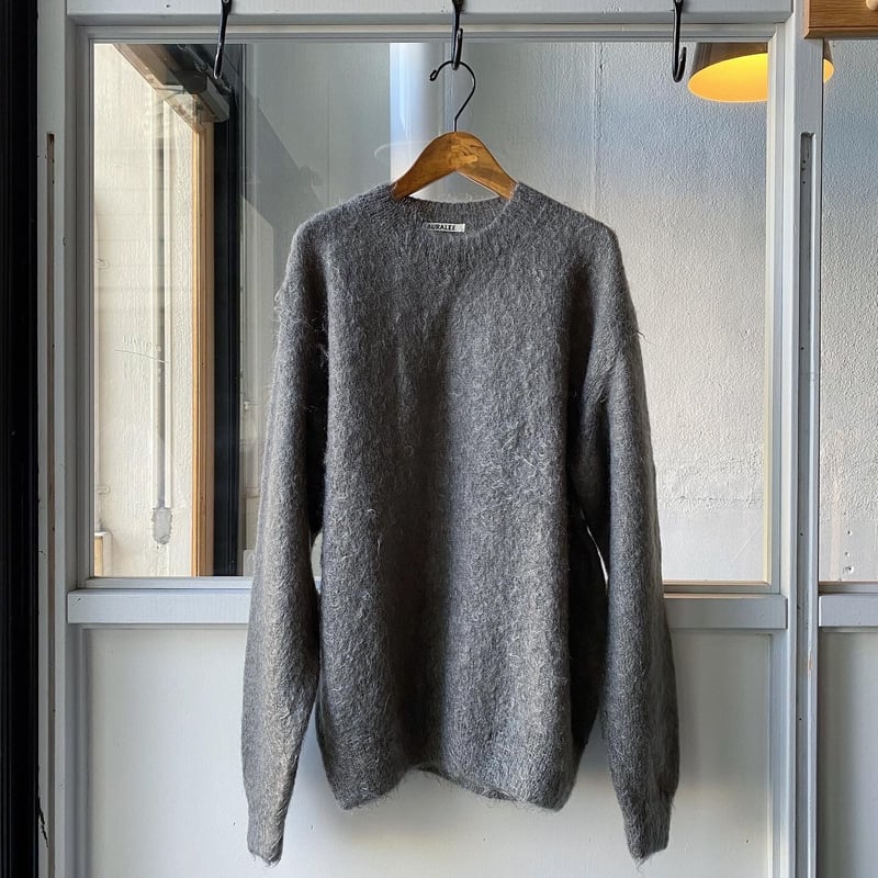 AURALEE BRUSHED SUPER KID MOHAIR KNIT P/O A