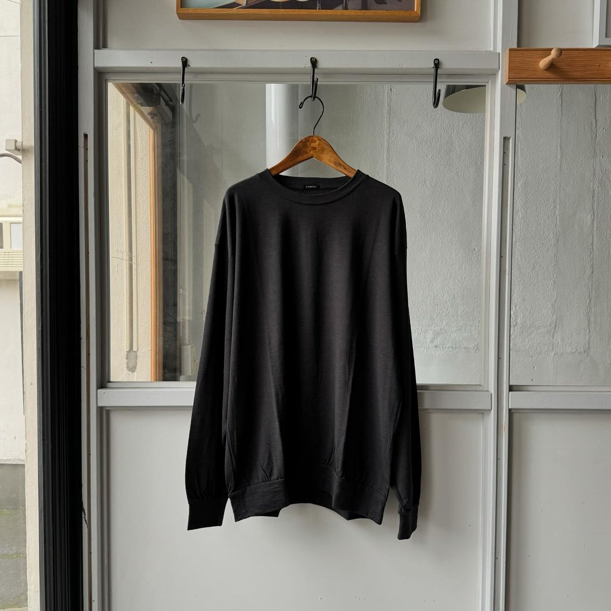 COMOLI / コモリ | ウール天竺 長袖クルー - Navy | 通販 - 正規