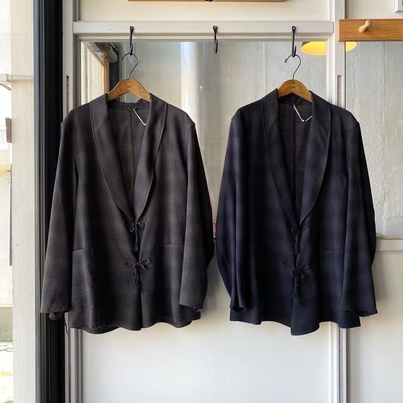 COMOLI ウールチェック ショールカラージャケット | Less COMOLI ウールチェック ショールカラージャケット | Less