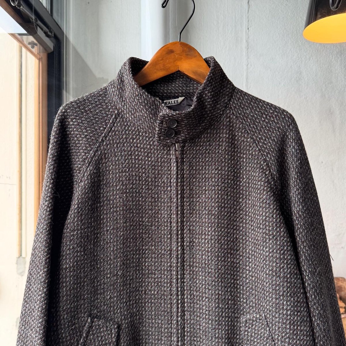 AURALEE ALPACA WOOL SILK TWEED ZIP BLOUSON | Le