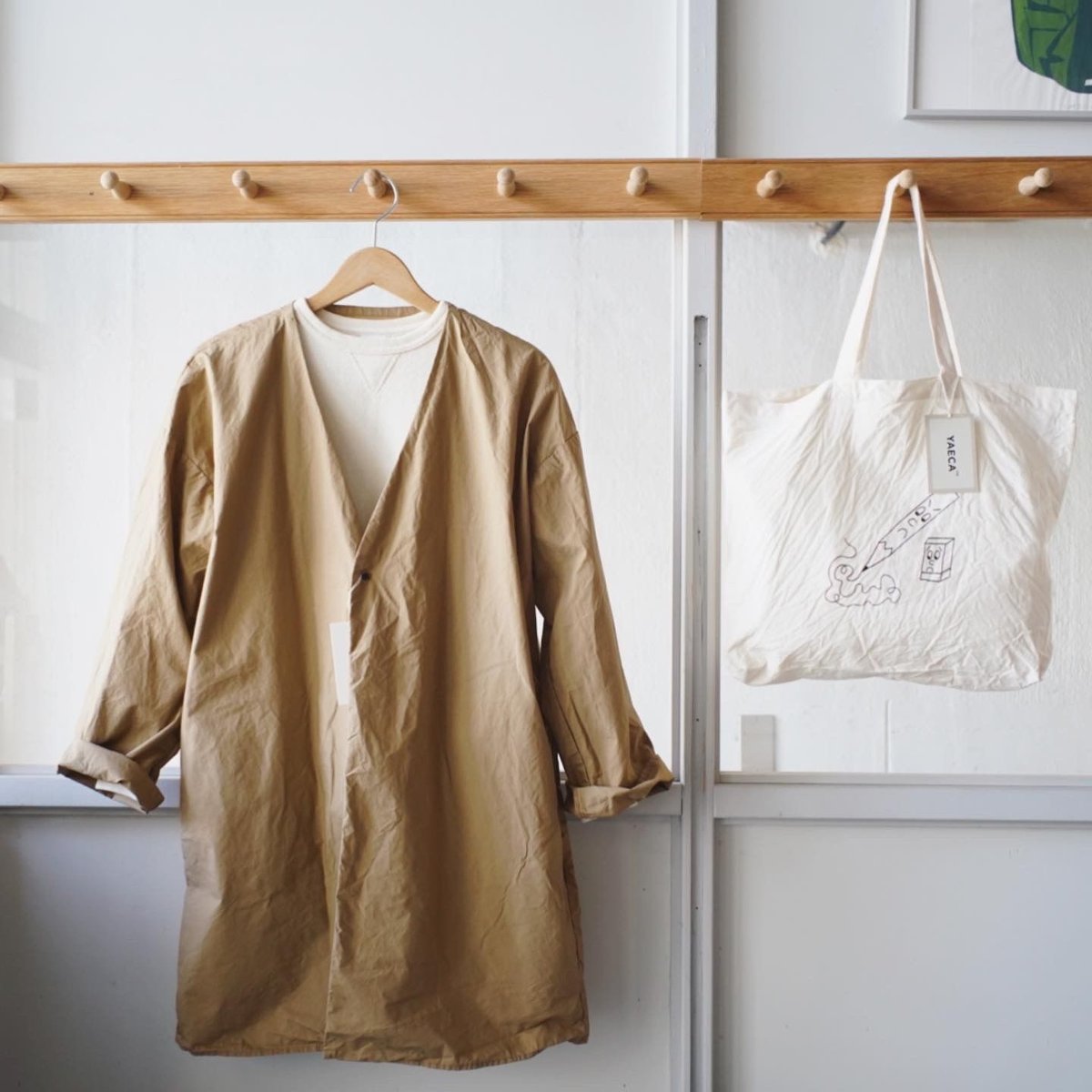 MUYA Linen livery coat リネンリバリーコートサイズ2 生成 MUYA Linen livery coat リネンリバリーコートサイズ2 生成