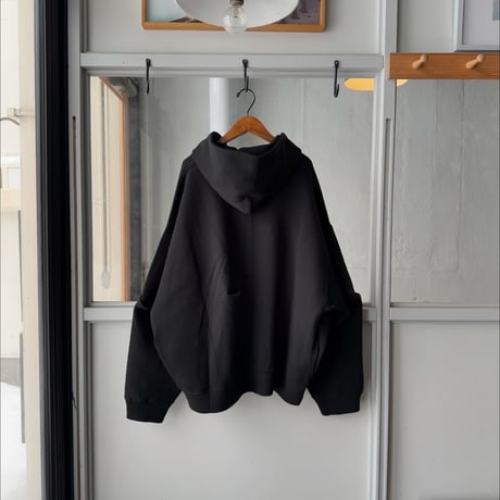 ssstein　  COTTON DOUBLE KNIT TUCKED ZIP HOODY