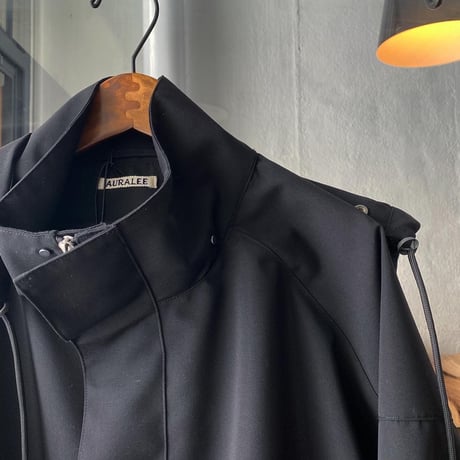 AURALEE  WOOL MAX CANVAS HOODED BLOUSON