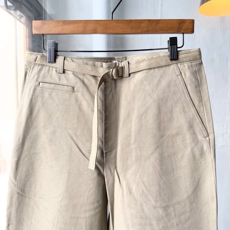 AURALEE　WASHED FINX CHINO BELTED PANTS