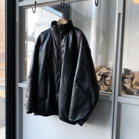 COMOLI　シープスキン ハーフジップ パフジャケット