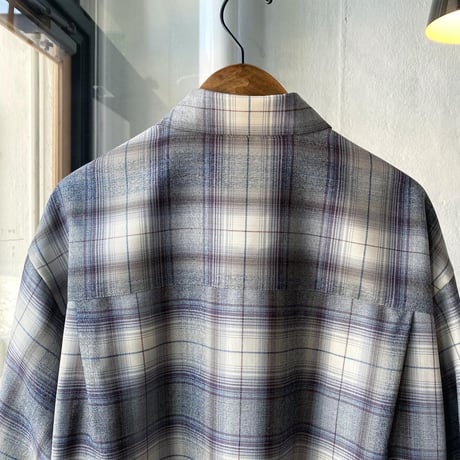 AURALEE 　SUPER LIGHT WOOL CHECK SHIRTS