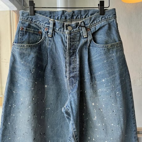 ssstein　  VINTAGE REPRODUCTION SPLASHED DENIM JEANS　INDIGO