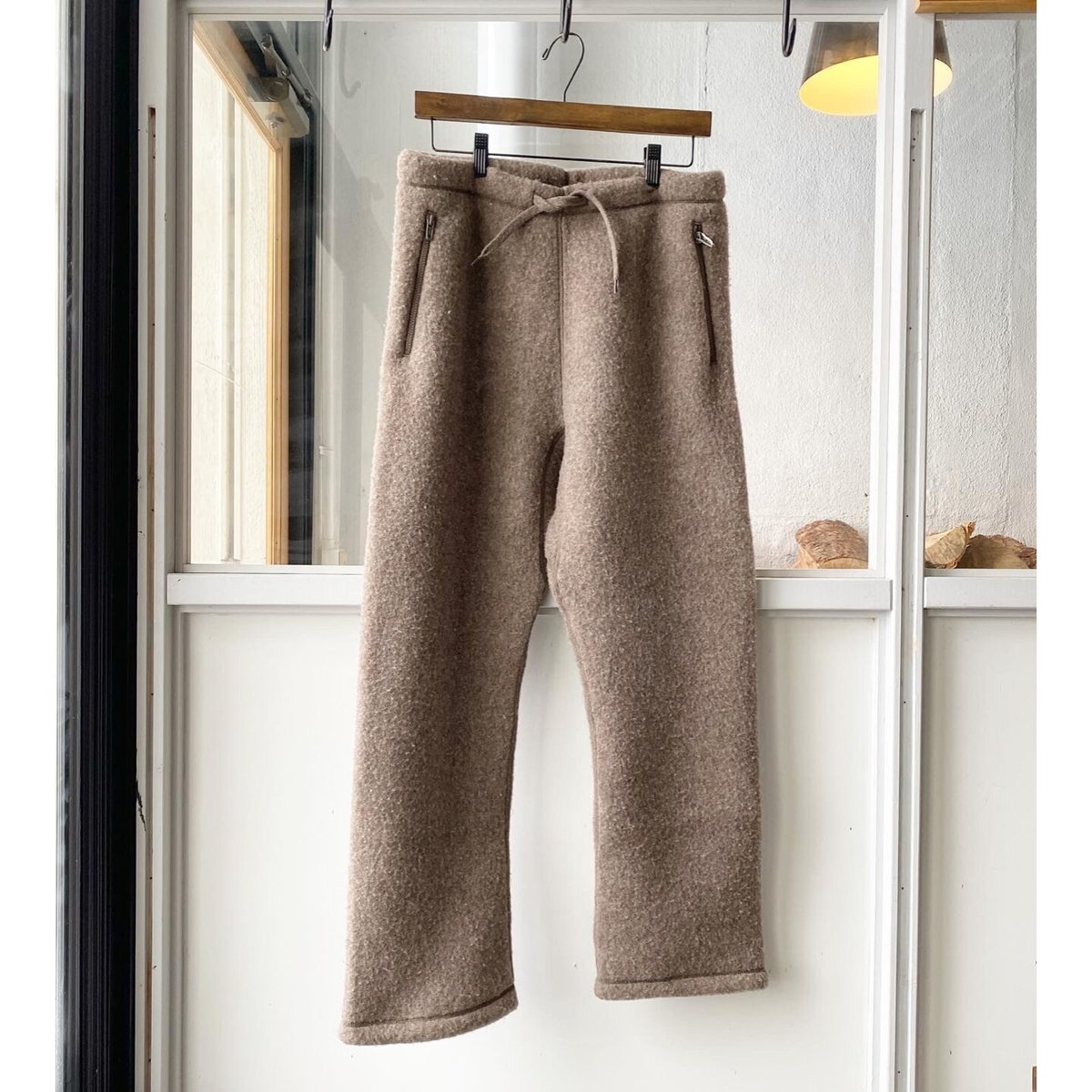 パンツ YAECA Natural Wool Fleece Easy Trousers Natural Wool Fleece Easy Trousers – YAECAYA