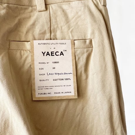 YAECA   [ MEN ]   チノクロスパンツ クリースド
