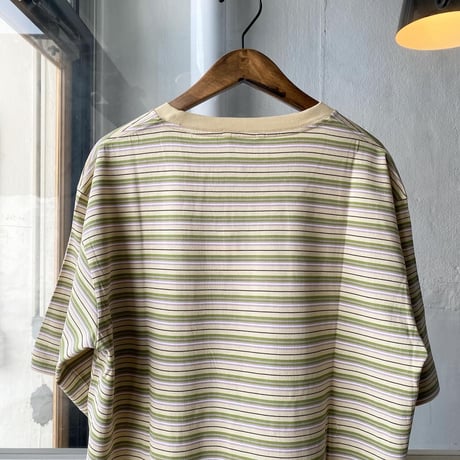 AURALEE　HARD TWIST COTTON BORDER  TEE