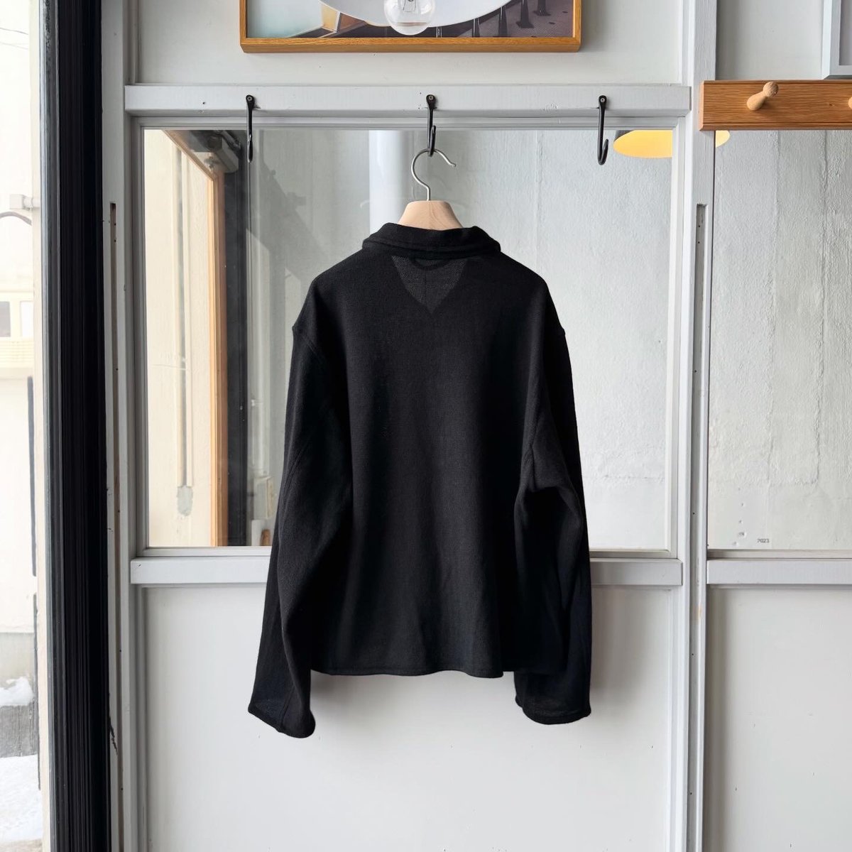 名作　コモリ　COMOLI カシミヤ和紙ワークジャケット ブラック　サ COMOLI カシミヤ和紙 C.P.O ジャケット | Less Higashikawa