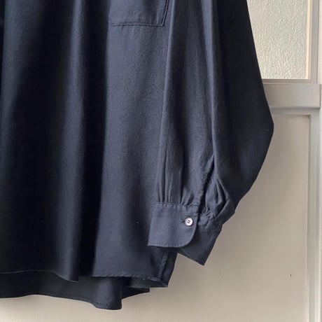 COMOLI  シルクネル  スキッパーシャツ