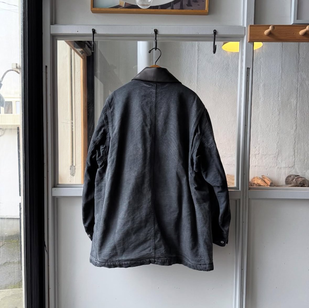 AURALEE PRODUCT DYED ORGANIC COTTON DUCK BLOUSO