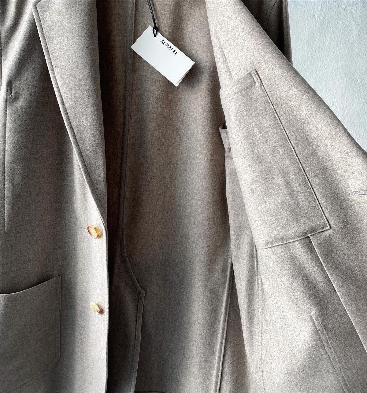 AURALEE WOOL FULLING FLANNEL JACKET A20AJ01CF AURALEE WOOL FULLING FLANNEL JACKET A20AJ01CF