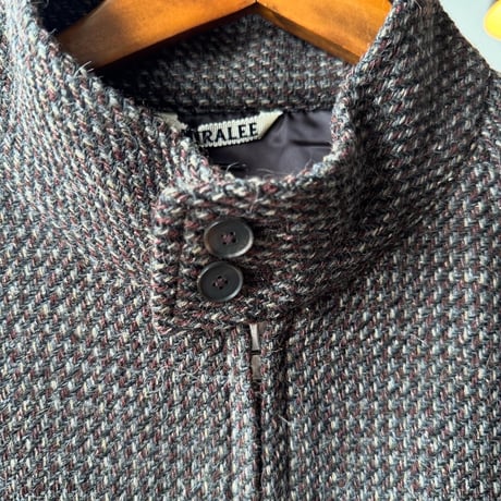 AURALEE　ALPACA WOOL SILK TWEED ZIP BLOUSON