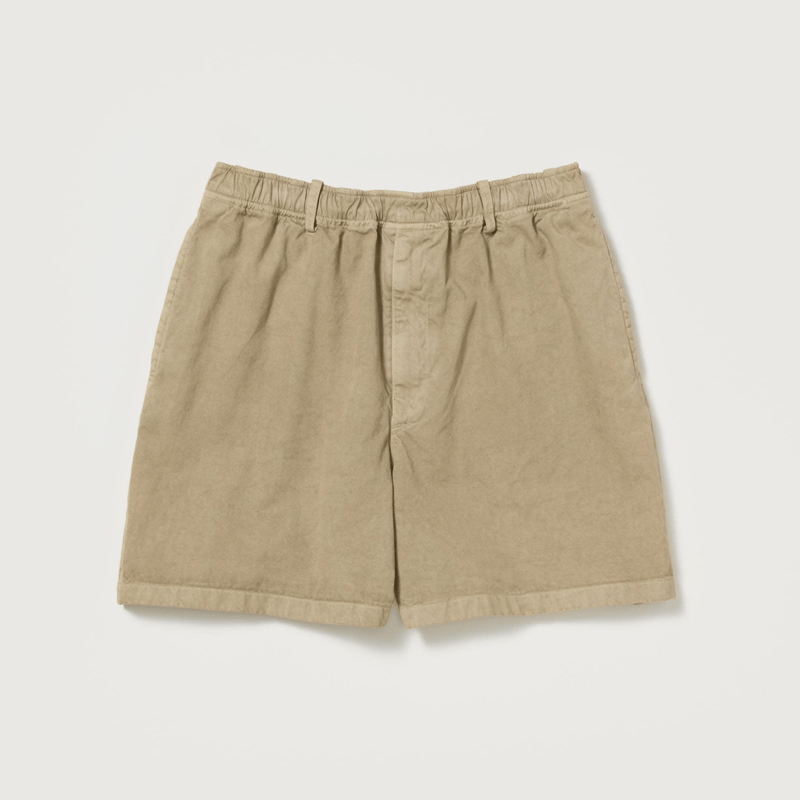 AURALEE GARMENT-DYED FINX LIGHT CHINO SHORTS |