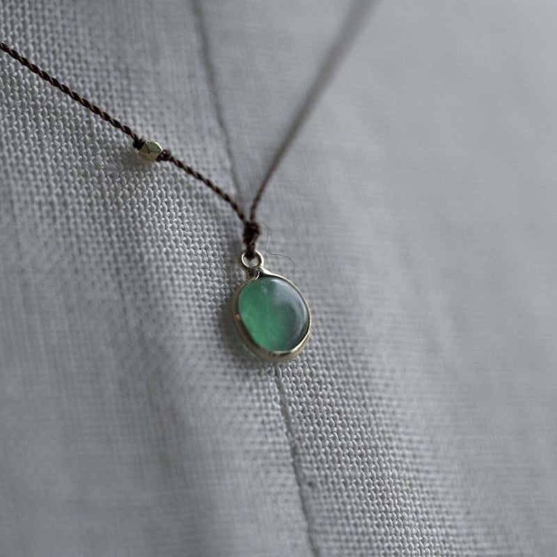 margaret solow トルマリン　ネックレス Enclosed Cabochon Oval Tourmaline Necklace (Margaret Solow