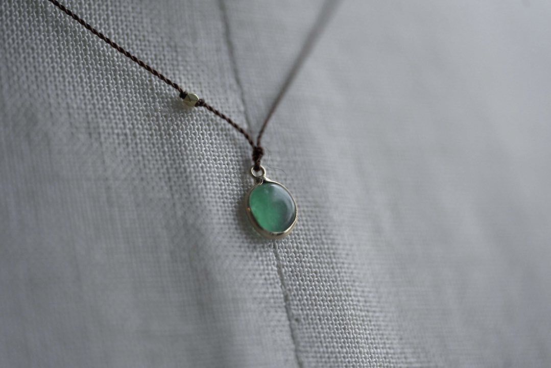 Margaret Solow Enclosed Emerald Cabochon Nec