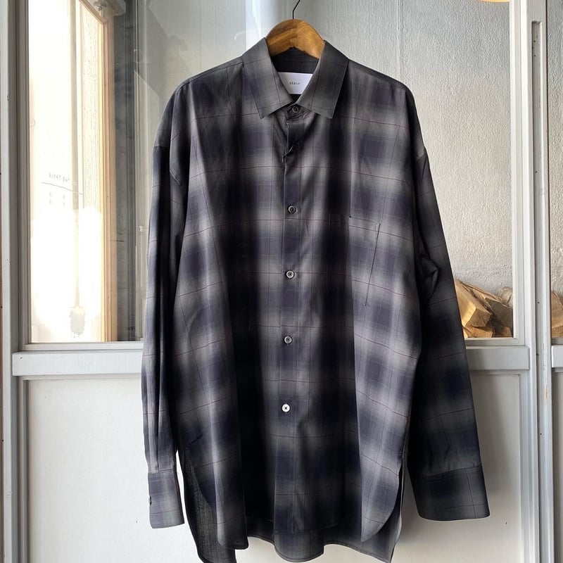 トップス stein OVERSIZED DOWN PAT SHIRT ssstein / Oversized Down Pat Shirt (Black) | twelve