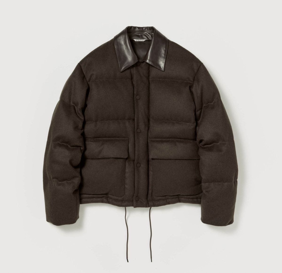 AURALEE BABY CAMEL FLANNEL DOWNサイズ3 Auralee Baby Camel Flannel Down Blouson Dark Olive – Très Bien